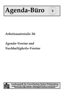 Bild der Titelseite der Publikation: Arbeitsmaterialie 034: Agenda-Vereine und Nachhaltigkeits-Vereine