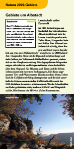 Bild der Titelseite der Publikation: Natura 2000 gemeinsam umsetzen - Gebiete um Albstadt