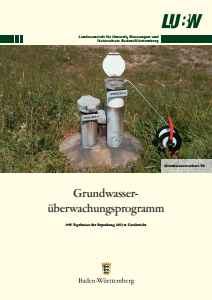 Bild der Titelseite der Publikation: Grundwasserüberwachungsprogramm. Ergebnisse der Beprobung 2013 - Kurzbericht