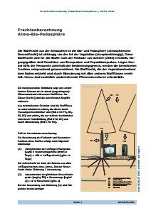 Bild der Titelseite der Publikation: Frachtenberechnung Atmo-Bio-Pedosphäre