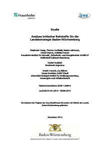 Bild der Titelseite der Publikation: Landesstrategie Ressourceneffizienz: Rohstoffe für Baden-Württemberg