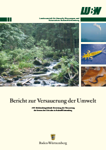 Bild der Titelseite der Publikation: Bericht zur Versauerung der Umwelt
