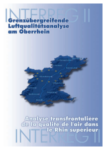 Bild der Titelseite der Publikation: Grenzübergreifende Luftqualitätsanalyse am Oberrhein