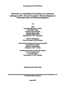 Bild der Titelseite der Publikation: Pilotstudie zur nachhaltigen Entwicklung von Nachkriegssiedlungen (1945 - 65) unter besonderer Berücksichtigung von Flächenökonomie und Flächenmanagement