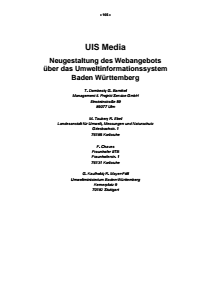 Bild der Titelseite der Publikation: UIS Media - Neugestaltung des Webangebots über das Umweltinformationssystem Baden-Württemberg