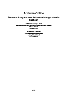 Bild der Titelseite der Publikation: Artdaten Online - Die neue Ausgabe von Artbeobachtungsdaten in Sachsen
