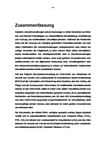 Bild der Titelseite der Publikation: DIWA 1999 - Dokumentenverwaltung in Web-Archiven der Umweltdienststellen Baden-Württemberg