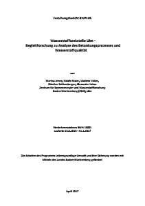 Bild der Titelseite der Publikation: Wasserstofftankstelle Ulm - Begleitforschung zu Analyse des Betankungsprozesses und Wasserstoffqualität
