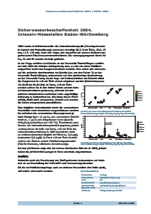 Bild der Titelseite der Publikation: Sickerwasserbeschaffenheit 2004. Intensiv-Messstellen Baden-Württemberg