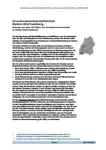 Bild der Titelseite der Publikation: Grundwasserbeschaffenheit Baden-Württemberg. Auszug aus dem LfU-Atlas