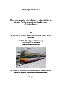 Bild der Titelseite der Publikation: Messungen der räumlichen Luftqualität in einem Ballungsraum mittels einer Straßenbahn