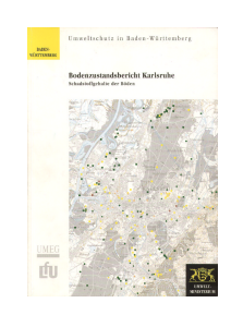 Bild der Titelseite der Publikation: Bodenzustandsbericht Karlsruhe