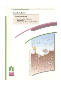 Bild der Titelseite der Publikation: Bodenversauerung