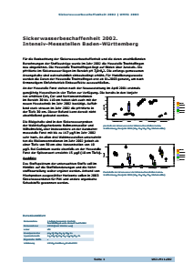 Bild der Titelseite der Publikation: Sickerwasserbeschaffenheit 2002. Intensiv-Messstellen Baden-Württemberg