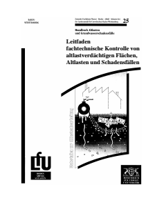 Bild der Titelseite der Publikation: Leitfaden fachtechnische Kontrolle von altlastverdächtigen Flächen, Altlasten und Schadensfällen