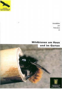 Bild der Titelseite der Publikation: Wildbienen am Haus und im Garten