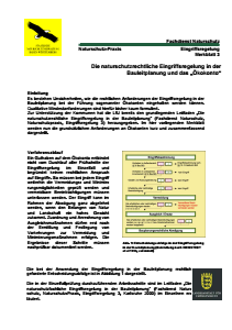 Bild der Titelseite der Publikation: Die naturschutzrechtliche Eingriffsregelung in der Bauleitplanung und das Ökokonto
