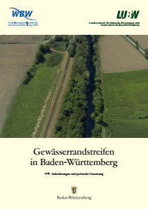 Bild der Titelseite der Publikation: Gewässerrandstreifen in Baden-Württemberg