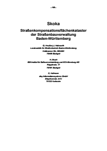 Bild der Titelseite der Publikation: Skoka - Straßenkompensationsflächenkataster der Straßenbauverwaltung Baden-Württemberg