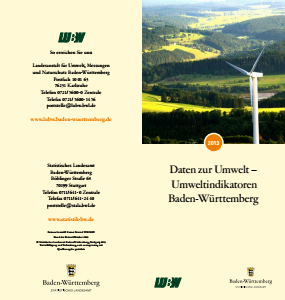 Bild der Titelseite der Publikation: Daten zur Umwelt - Umweltindikatoren Baden-Württemberg 2013