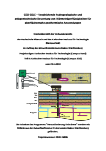 Bild der Titelseite der Publikation: Thermisch-energetische und anlagentechnische Bewertung von Wärmeträgerflüssigkeiten für oberflächennahe geothermische Anwendungen