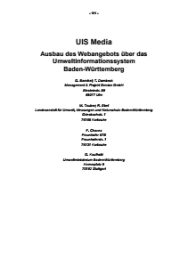 Bild der Titelseite der Publikation: UIS Media - Ausbau des Webangebots über das Umweltinformationssystem Baden-Württemberg