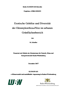 Bild der Titelseite der Publikation: Exotische Gehölze und Diversität der Ektomykorrhiza-Pilze im urbanen Grünflächenbereich