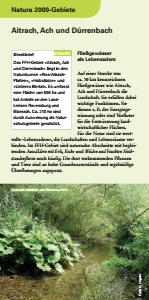 Bild der Titelseite der Publikation: Natura 2000 gemeinsam umsetzen - Aitrach, Ach und Dürrenbach