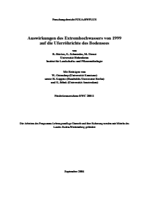 Bild der Titelseite der Publikation: Auswirkungen des Extremhochwassers von 1999 auf die Uferröhrichte des Bodensees
