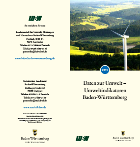 Bild der Titelseite der Publikation: Daten zur Umwelt - Umweltindikatoren Baden-Württemberg 2011