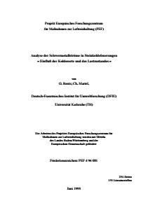 Bild der Titelseite der Publikation: Analyse der Schwermetallstoffströme in Steinkohlefeuerungen unter besonderer Berücksichtigung des Betriebszustandes der Anlage