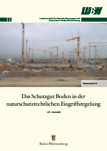 Bild der Titelseite der Publikation: Das Schutzgut Boden in der naturschutzrechtlichen Eingriffsregelung