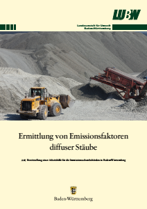 Bild der Titelseite der Publikation: Ermittlung von Emissionsfaktoren diffuser Stäube