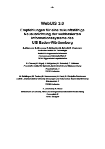 Bild der Titelseite der Publikation: WebUIS 3.0 - Empfehlungen für eine zukunftsfähige Neuausrichtung der webbasierten Informationssysteme des UIS Baden-Württemberg