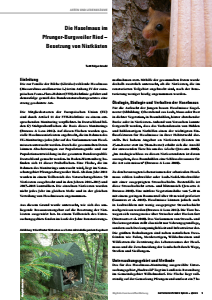 Bild der Titelseite der Publikation: Die Haselmaus im Pfrunger-Burgweiler Ried – Besetzung von Nistkästen