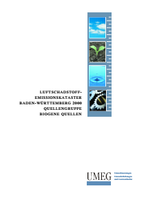 Bild der Titelseite der Publikation: Luftschadstoff-Emissionskataster Baden-Württemberg 2000. Quellengruppe Biogene Quellen