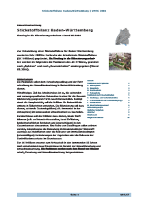 Bild der Titelseite der Publikation: Stickstoffbilanz Baden-Württemberg - Einstieg in die Bilanzierungsarbeit