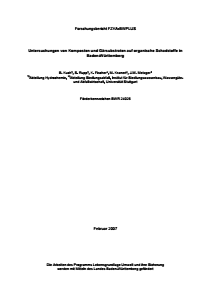 Bild der Titelseite der Publikation: Untersuchungen von Komposten und Gärsubstraten auf organische Schadstoffe in Baden-Württemberg