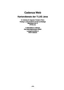 Bild der Titelseite der Publikation: Cadenza Web - Kartendienste in der TLUG Jena