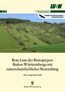 Bild der Titelseite der Publikation: Rote Liste der Biotoptypen Baden-Württembergs mit naturschutzfachlicher Beurteilung