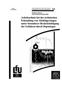 Bild der Titelseite der Publikation: Arbeitsschutz bei der technischen Erkundung von Altablagerungen