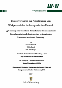 Bild der Titelseite der Publikation: Biotestverfahren zur Abschätzung von Wirkpotenzialen in der aquatischen Umwelt
