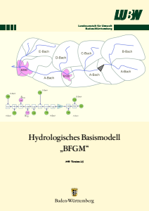 Bild der Titelseite der Publikation: Hydrologisches Basismodell "BFGM"