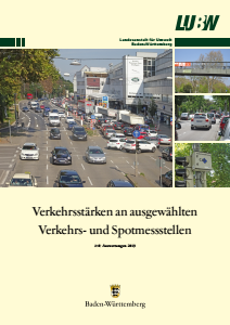 Bild der Titelseite der Publikation: Verkehrsstärken an ausgewählten Verkehrs- und Spotmessstellen