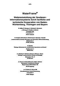 Bild der Titelseite der Publikation: WaterFrame® - Weiterentwicklung der Gewässerinformationssysteme durch fachliche und technische Kooperation von Baden-Württemberg, Thüringen und Bayern