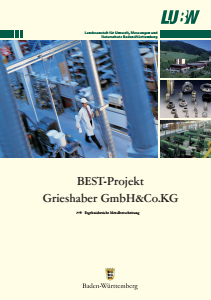 Bild der Titelseite der Publikation: BEST-Projekt Grieshaber GmbH & Co.KG