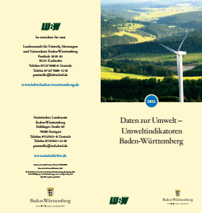 Bild der Titelseite der Publikation: Daten zur Umwelt - Umweltindikatoren Baden-Württemberg 2012