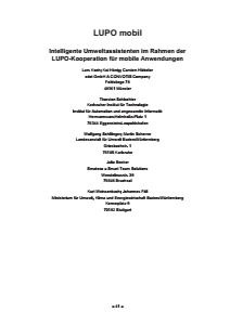 Bild der Titelseite der Publikation: LUPO mobil - Intelligente Umweltassistenten im Rahmen der LUPO-Kooperation für mobile Anwendungen