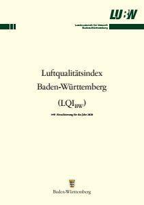 Bild der Titelseite der Publikation: Luftqualitätsindex Baden-Württemberg