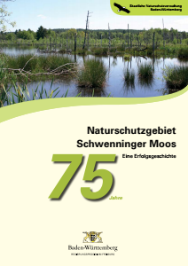 Bild der Titelseite der Publikation: 75 Jahre Naturschutzgebiet Schwenninger Moos
